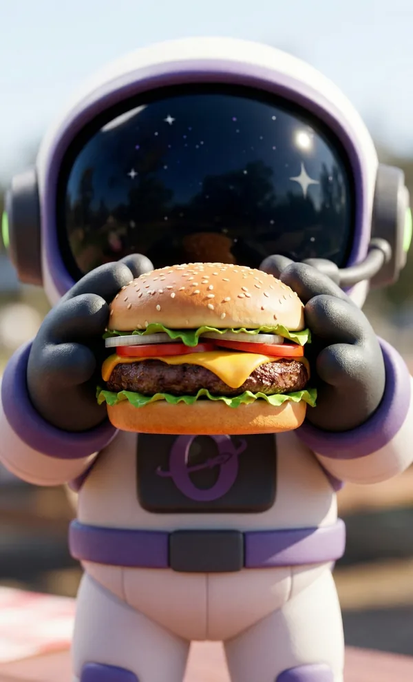 Placeholder de mascote em composição final de campanha